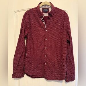 Cactus Man Maroon Polka Dot Casual Shirt